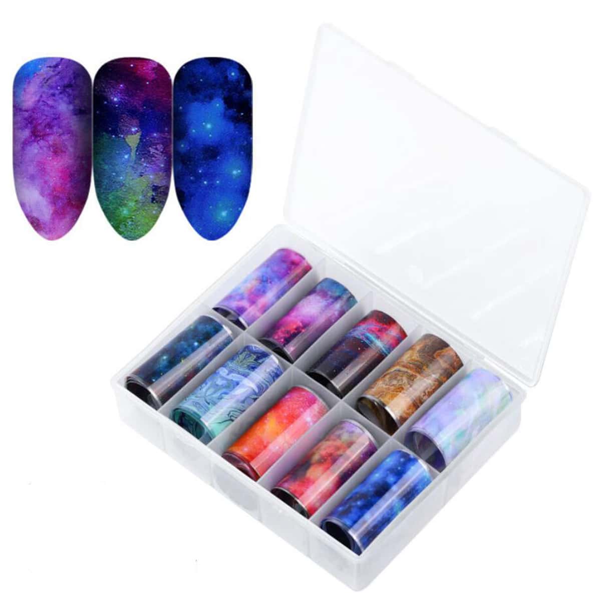 

10rolls Galaxy Nail Art Sticker, Multicolor