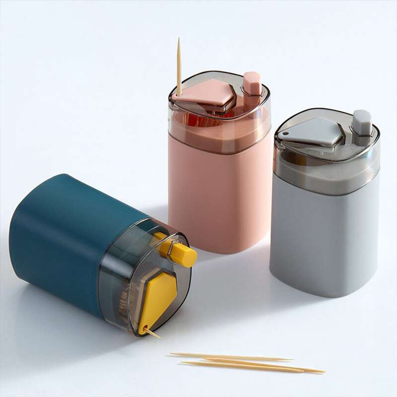 

1pc Random Toothpick Storage Box, Multicolor