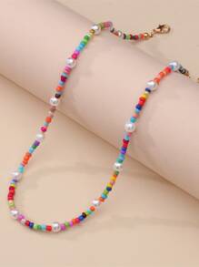彩色串珠項鍊 - 彩色 - 查看 7