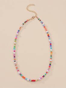 彩色串珠項鍊 - 彩色 - 查看 8