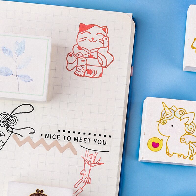 

6pcs Mixed Pattern Random Stamp, Multicolor