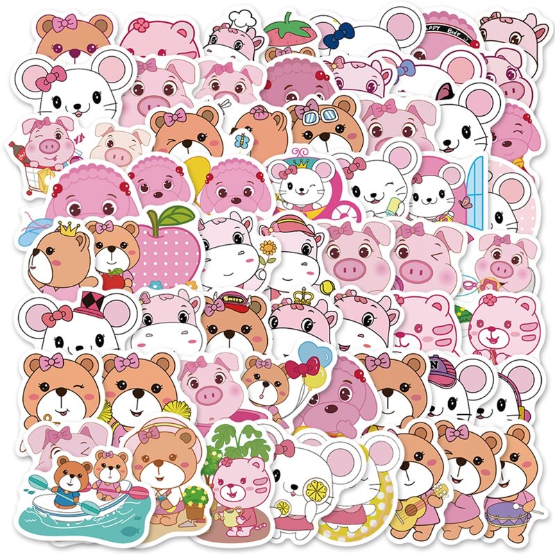 

59pcs Cartoon Graphic Sticker, Multicolor