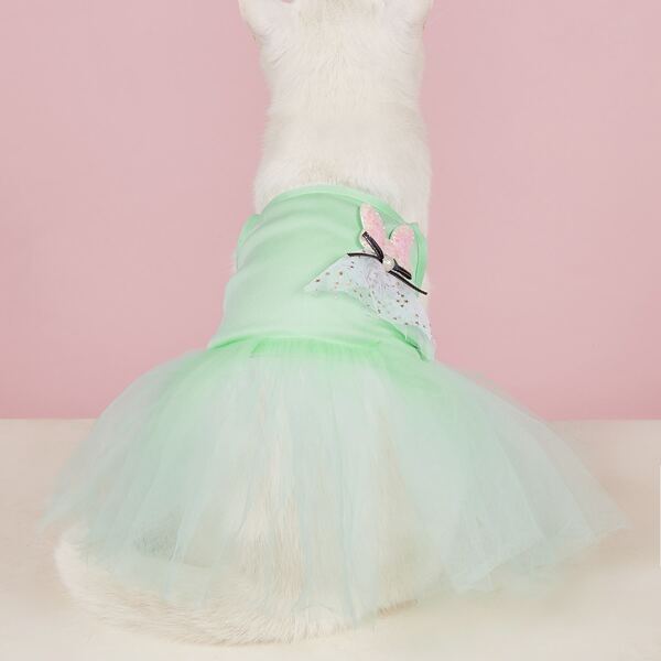 

Cartoon Design Pet Dress, Green