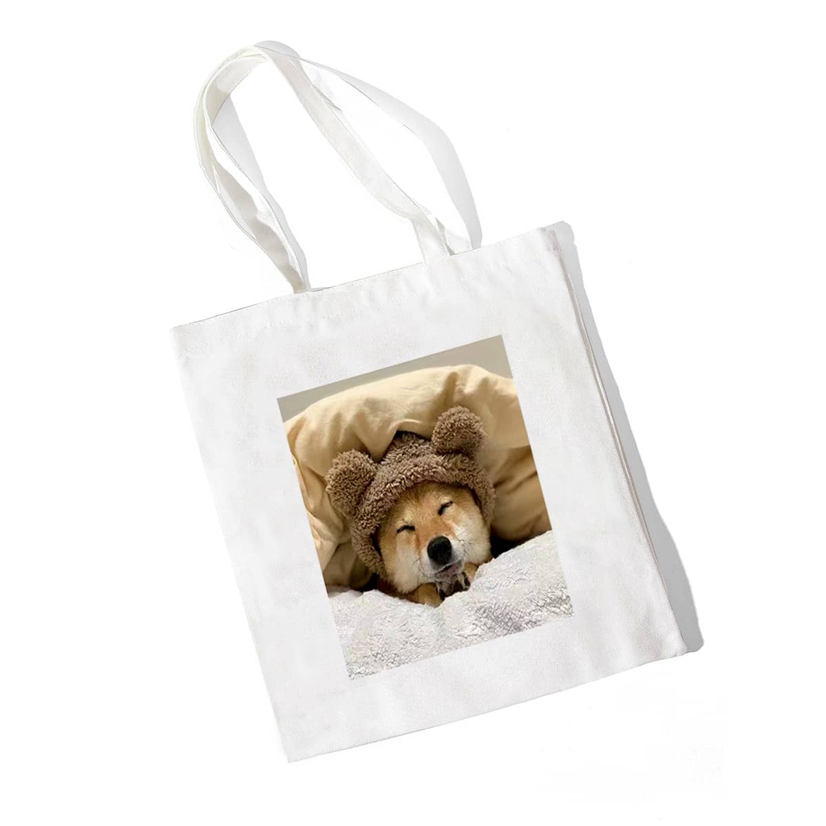 

Dog Graphic Tote Bag, White