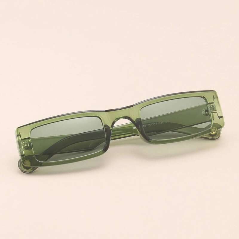 

Rectangle Frame Sunglasses, Olive green