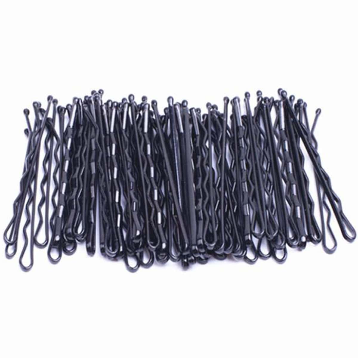 

100pcs Solid Hair Clip, Black