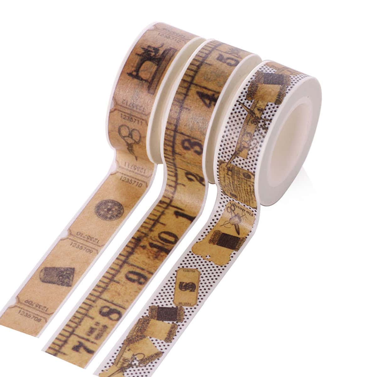 

1roll Vintage Pattern Random Tape, Brown