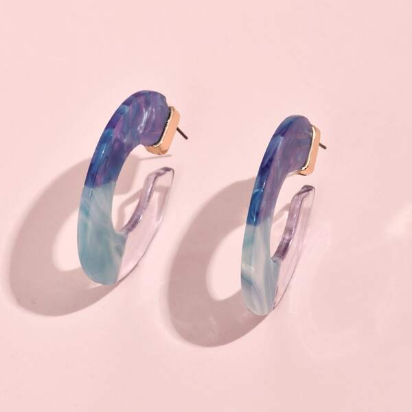 

Cuff Hoop Earrings, Multicolor