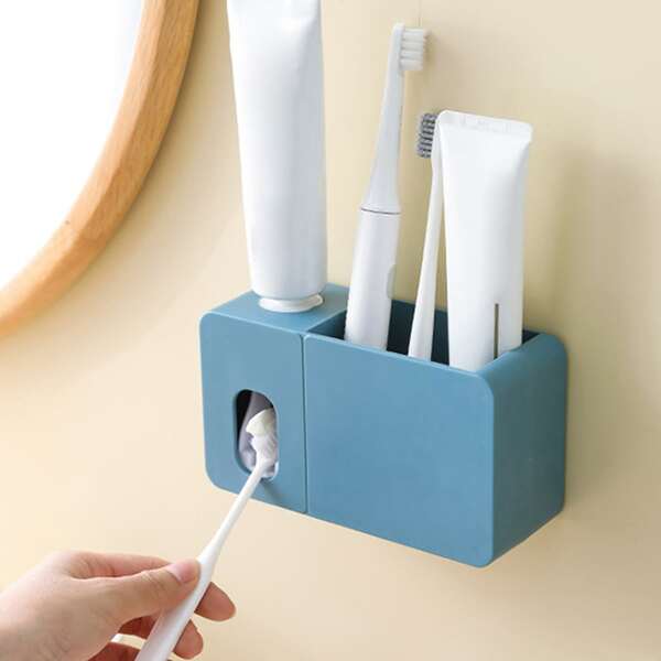 

1pc Wall Mounted Toothpaste Squeezer, Blue