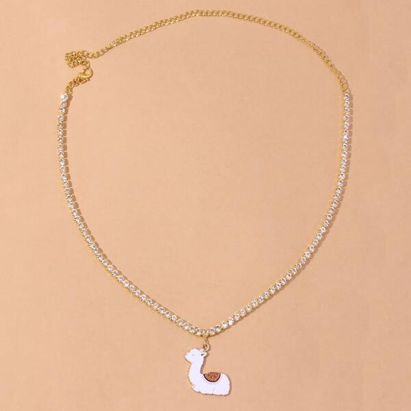 

Zircon Decor Necklace, Gold