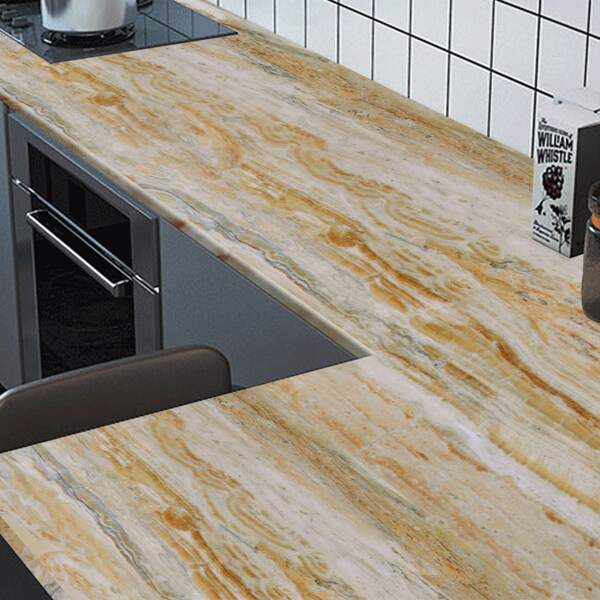 

1sheet Marble Pattern Water Proof Wall Paper, Multicolor
