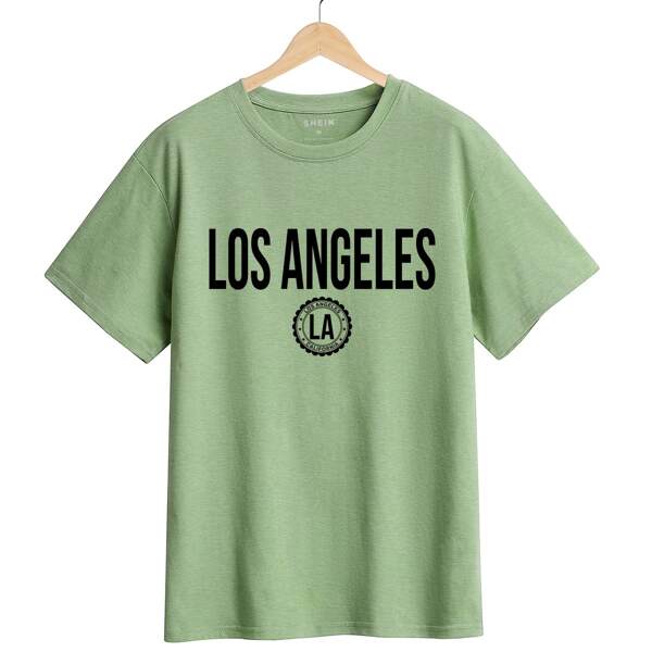 

Letter Graphic Short Sleeve Tee, Mint green