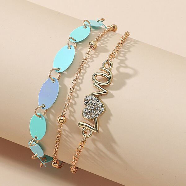 

Rhinestone Detail Bracelet, Blue