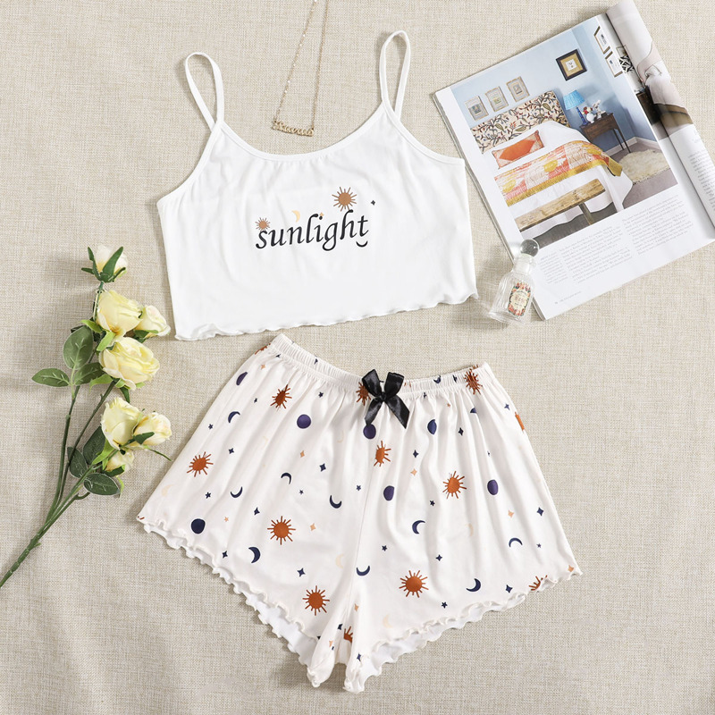 

Letter & Galaxy Bow Pajama Set, Multicolor
