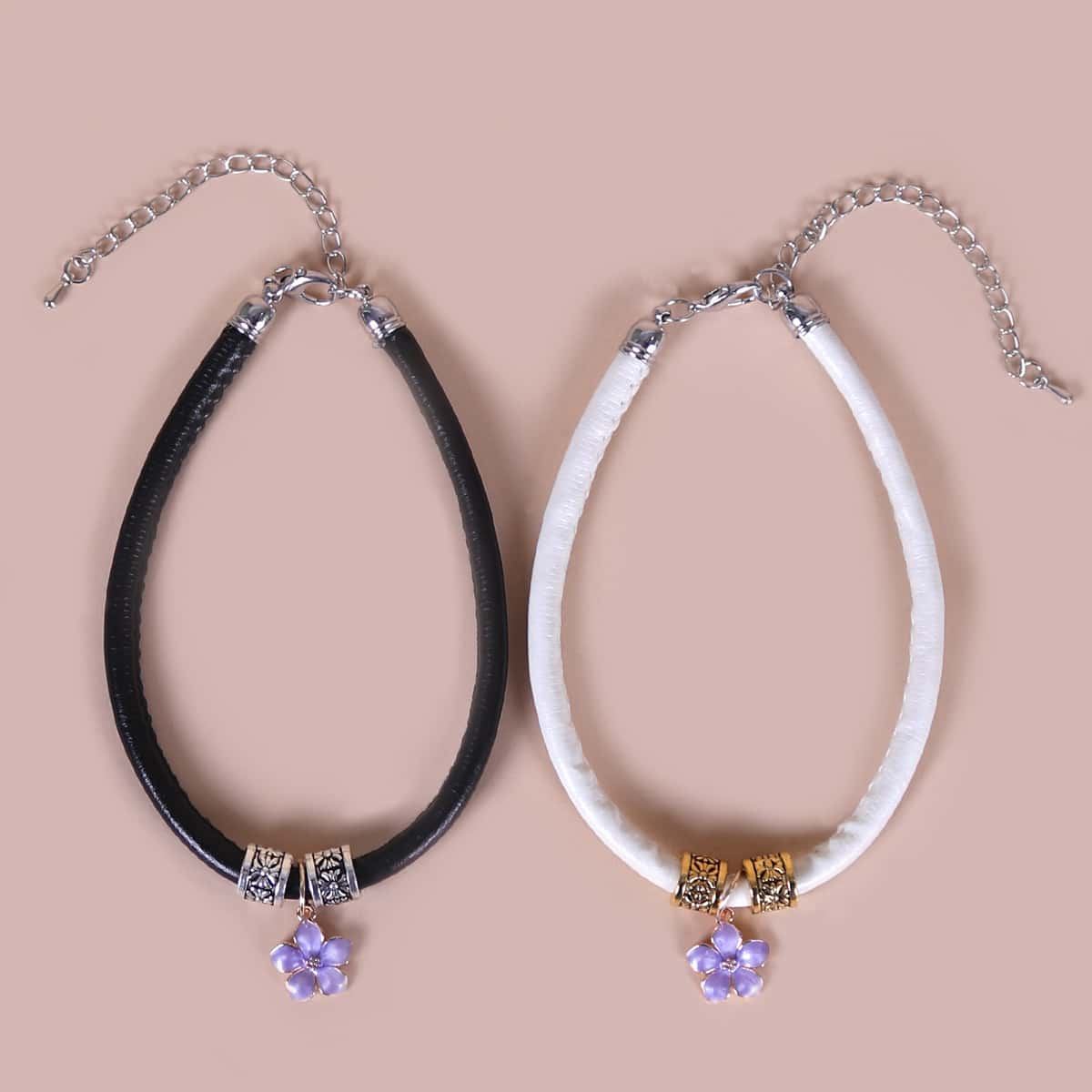 

1pc Random Color PU Pet Necklace, Multicolor