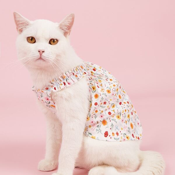 

Flower Print Pet Dress, Multicolor