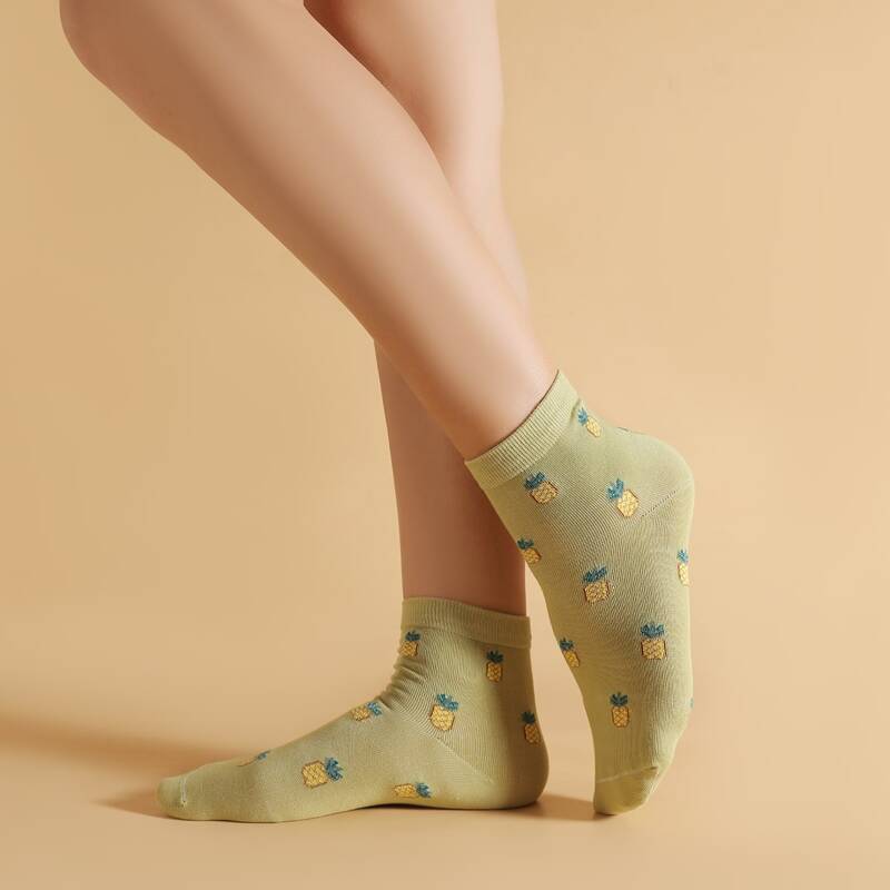 

Pineapple Ankle Socks, Army green