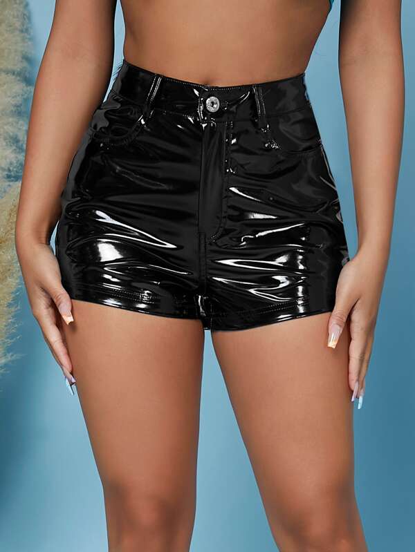 SHEIN SXY Solid Straight Leg Shorts