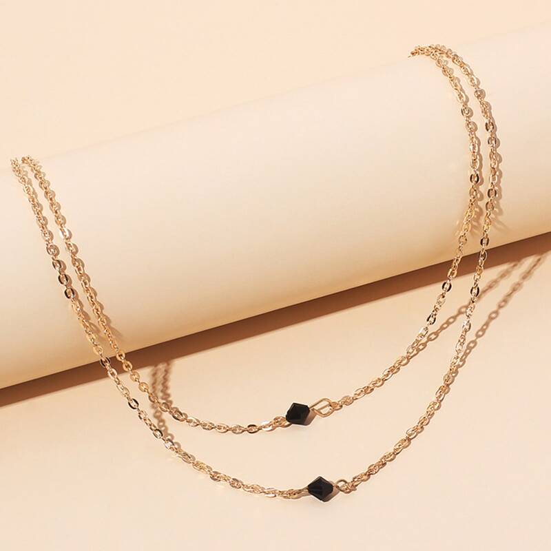 

Geo Layered Necklace, Gold