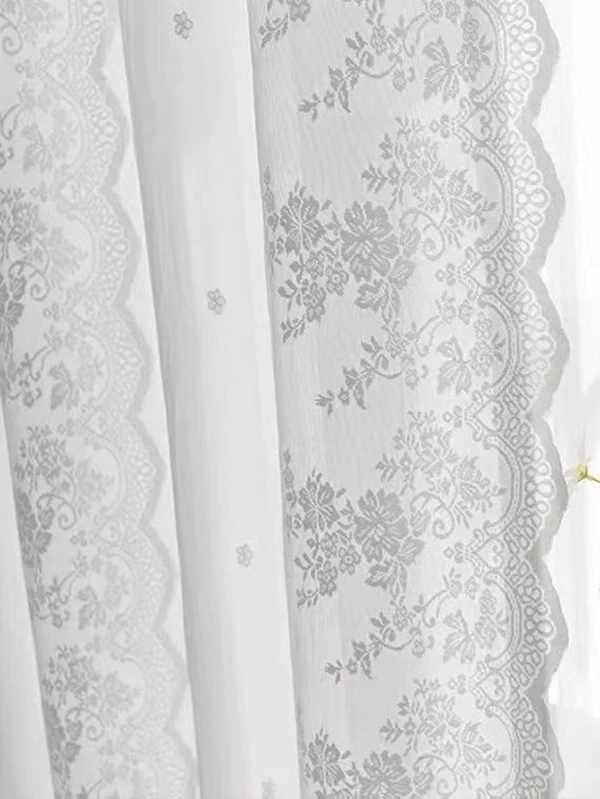 Fl Pattern Single Panel Lace Curtain Shein Eur Fl Pattern Single Panel Lace, Cotton Lace Curtains
