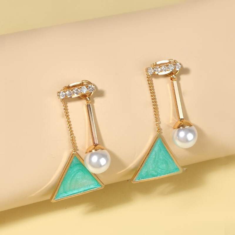 

Geo Drop Earrings, Multicolor