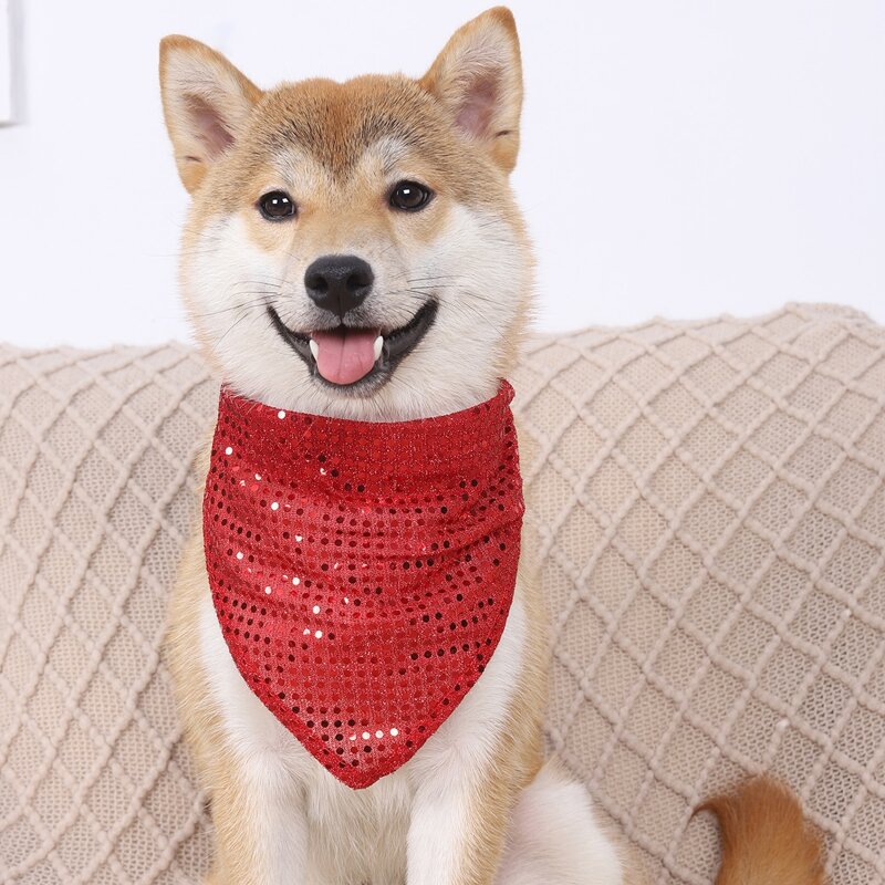 

Sequin Pet Scarf, Red