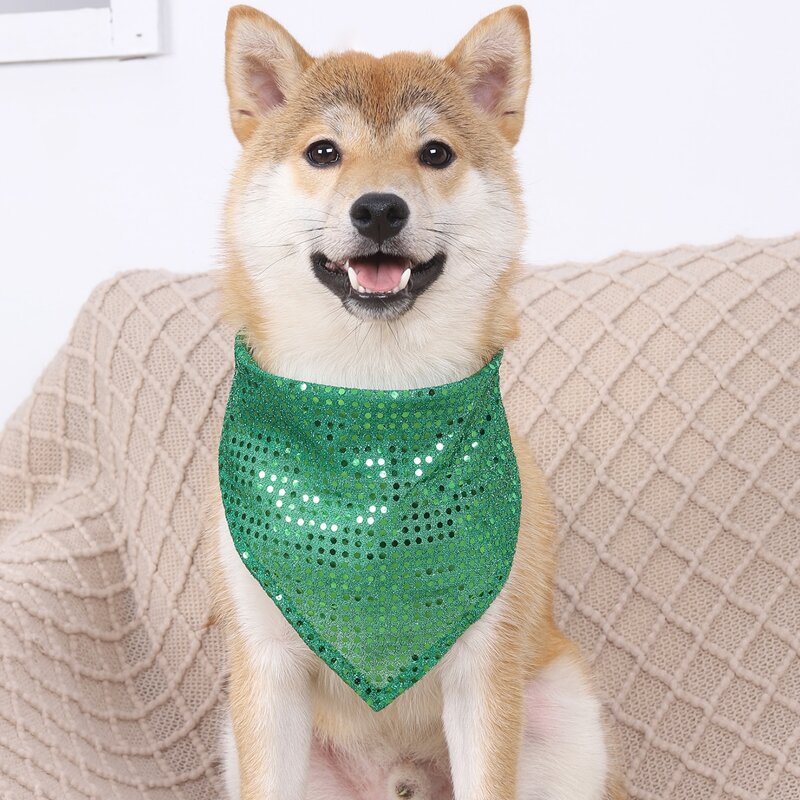 

Sequin Pet Scarf, Green