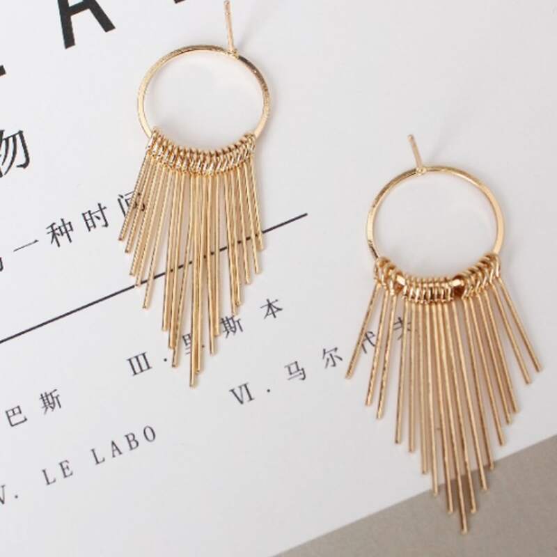 

Tassel Drop Earrings, Gold