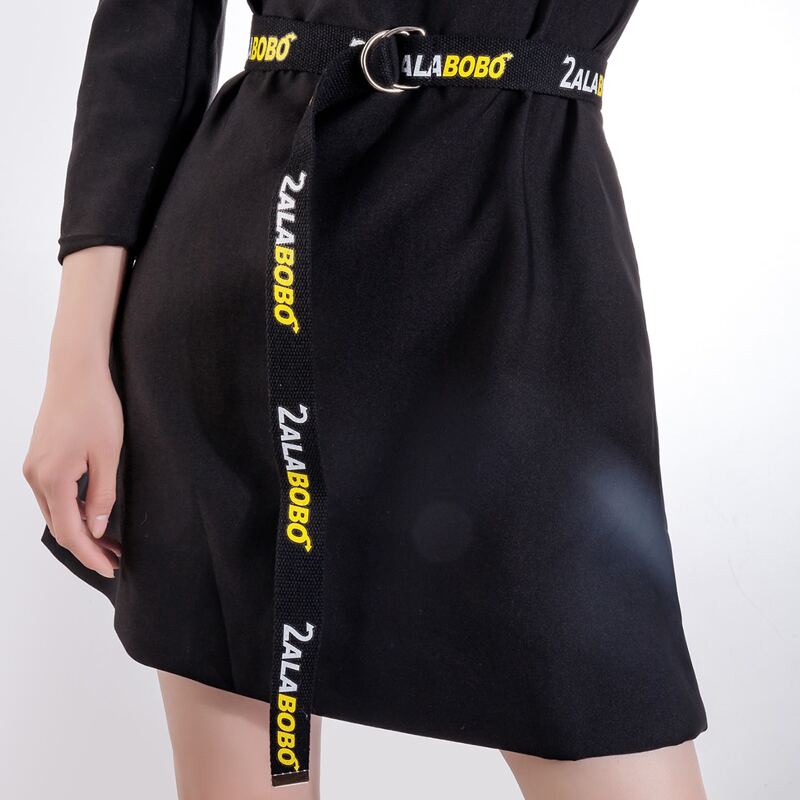

Letter Tape Belt, Black