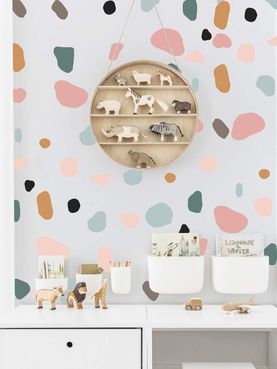 Pegatina de pared de niños con estampado de piedra