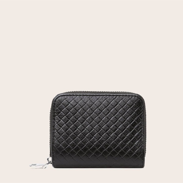 

Woven Pattern Small Wallet, Black