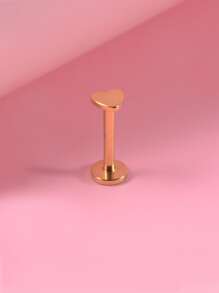 不锈钢，心形装饰唇钉唇环，男女皆宜，朋克穿孔，时尚身体珠宝礼物，适合任何场合情人节、妈妈、母亲、母亲节、礼物 - 金黃色 - 查看 1