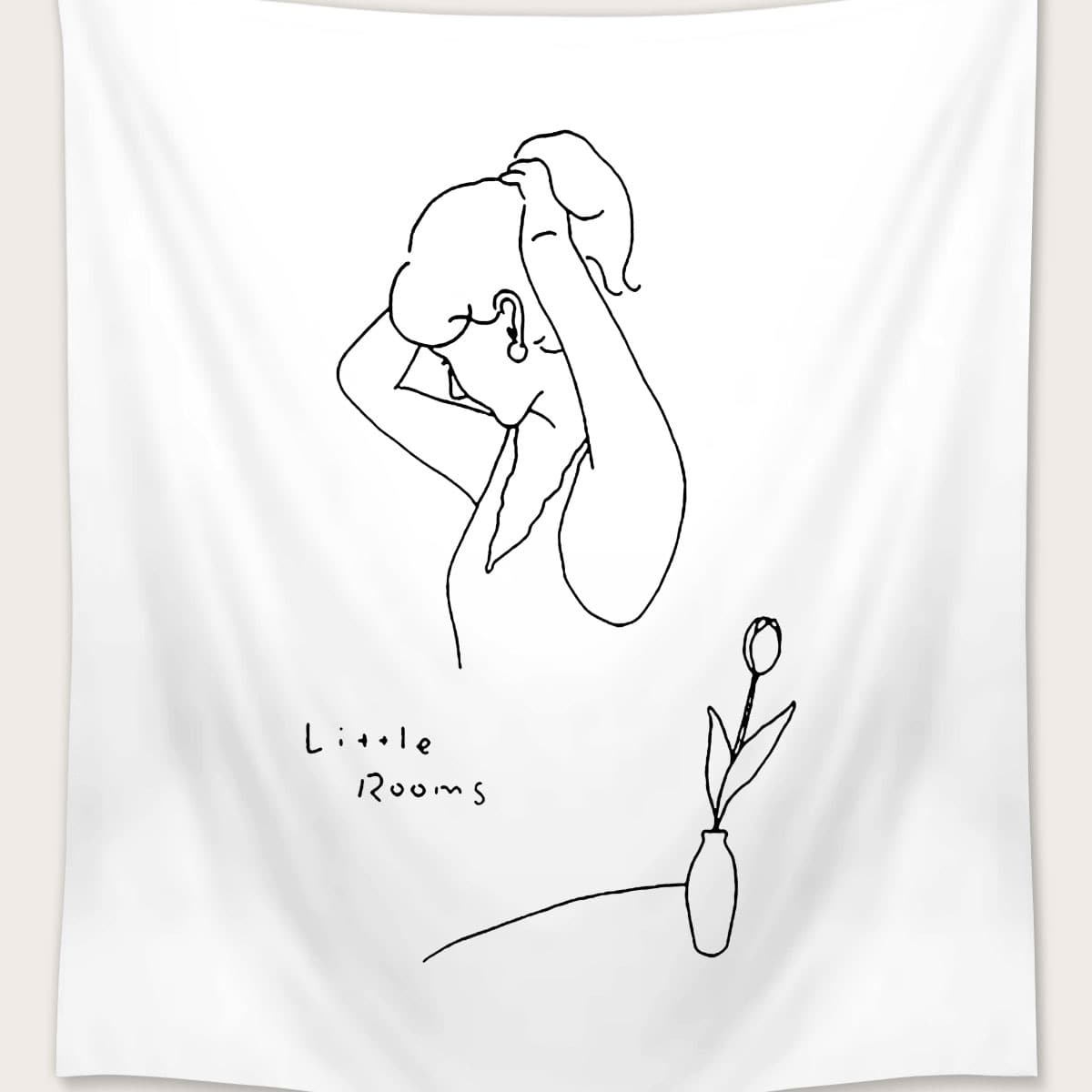 

Abstract Figure Tapestry, Black and white