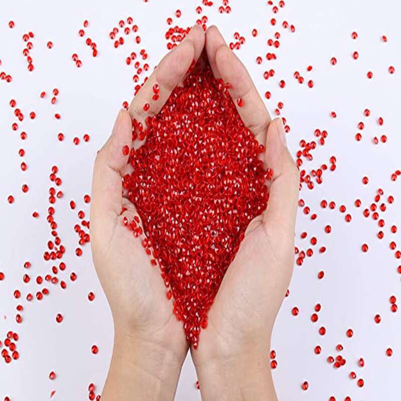 

100pcs Party Decorative Rhinestone, Red