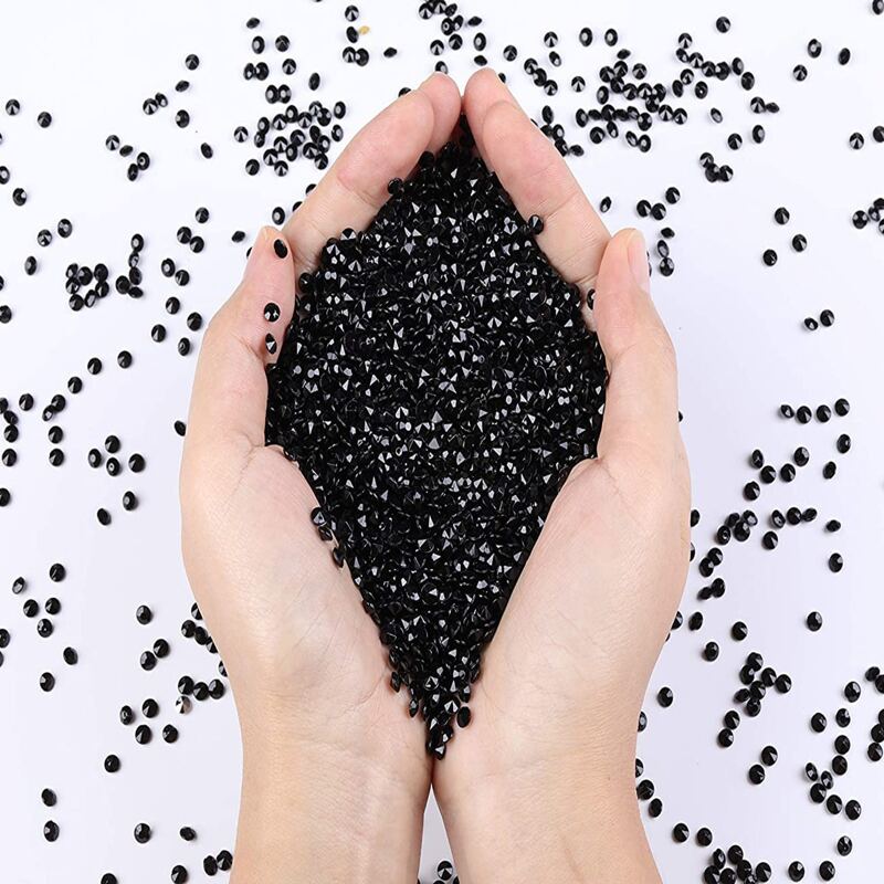 

100pcs Party Decorative Rhinestone, Black