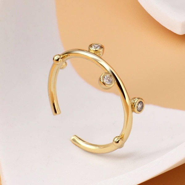 

Zircon Decor Gold Plated Ring