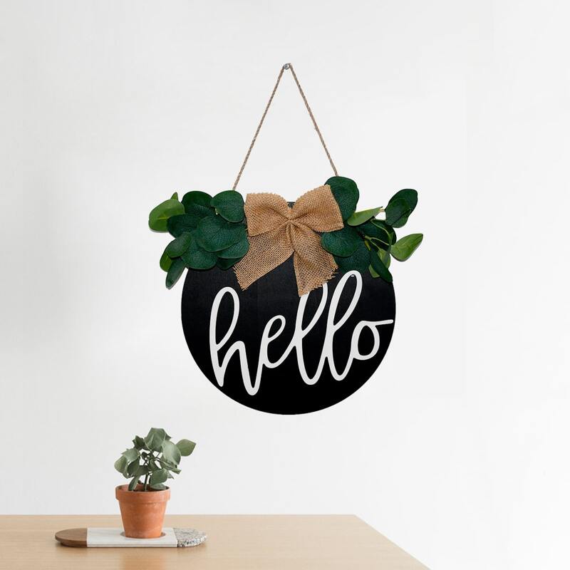 

1pc Leaf Wall Hanging, Black