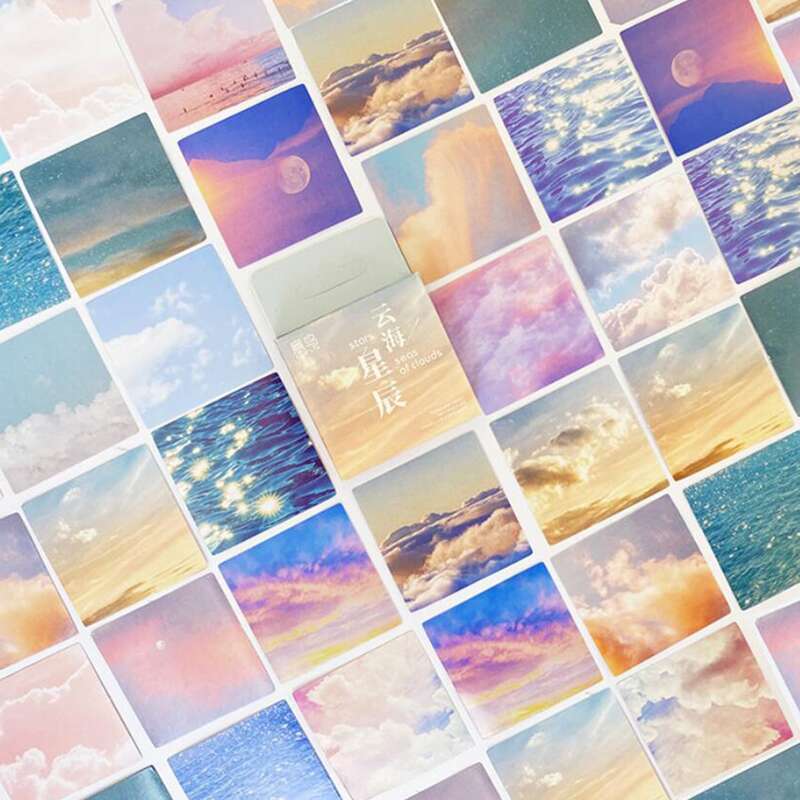 

45pcs Cloud Sticker, Multicolor