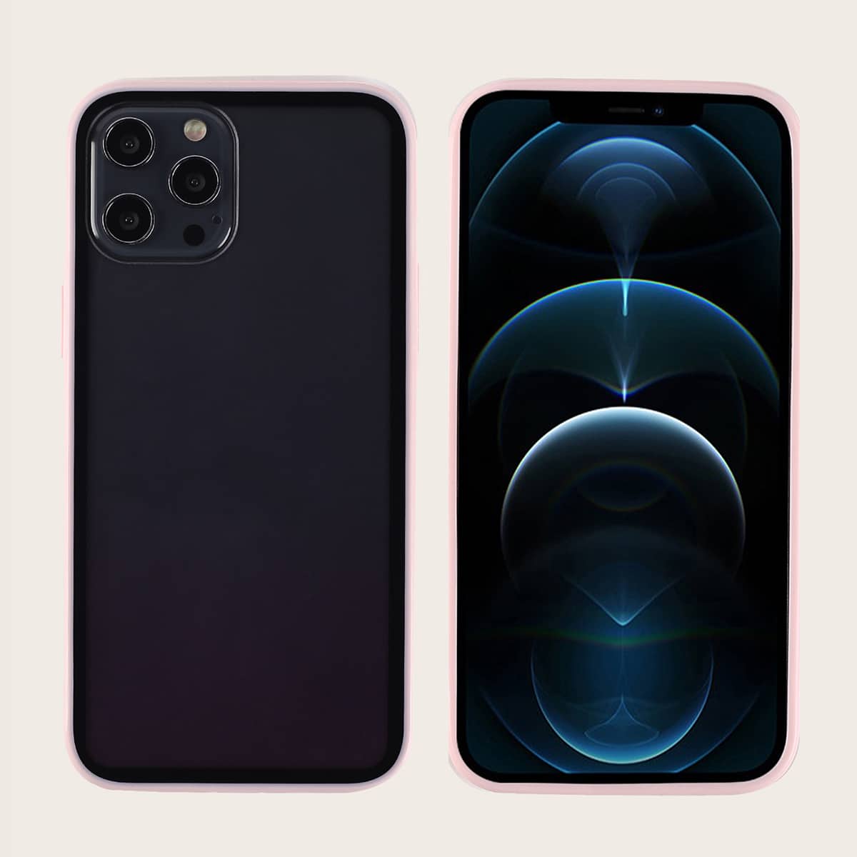 

1pc Simple iPhone Case, Mauve purple