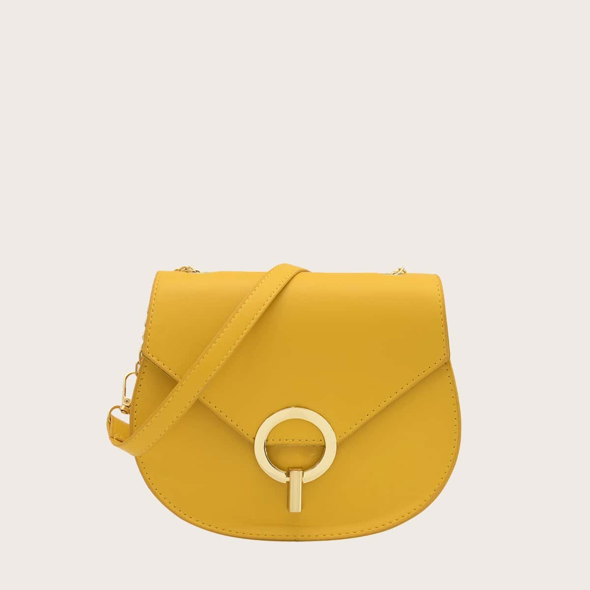 

Solid Ring Saddle Bag, Yellow