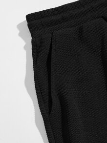 Manfinity Men Graphic Print Joggers - Black - View 3