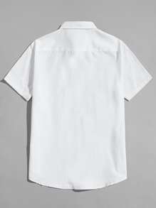 Manfinity Men Letter Taped Shirt - White - View 2