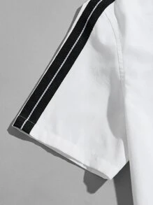 Manfinity Men Letter Taped Shirt - White - View 3