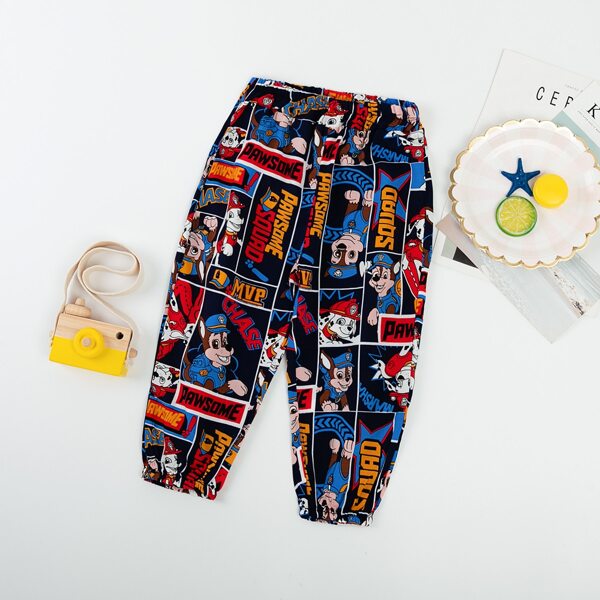 

Мультяшный принт Повседневный Брюки для мальчиков, Многоцветный