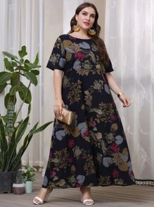 Mulvari 大碼印花娃娃裙 - 彩色 - 查看 1