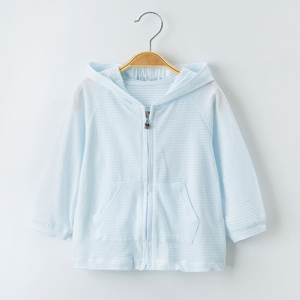 

Toddler Girls Raglan Sleeve Ear Detail Coat, Baby blue
