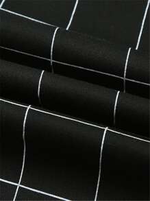 Manfinity Quần Nam Nút Sọc ca rô Sẵn sàng - màu đen - Xem 4