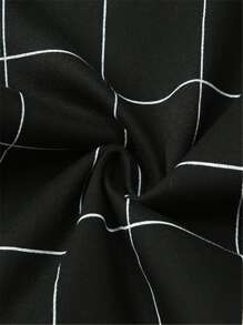 Manfinity Quần Nam Nút Sọc ca rô Sẵn sàng - màu đen - Xem 6