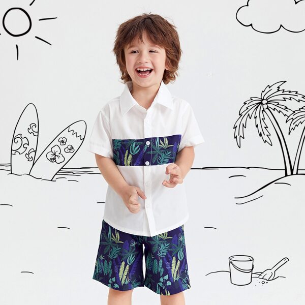 

Toddler Boys Tropical Print Shirt & Shorts, Multicolor