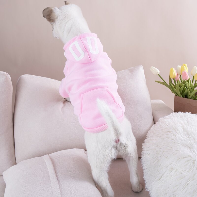 

Letter Graphic Pet Hoodies, Pink
